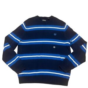 Chaps Ralph Lauren NWT blue and white striped sweater Y2K 90s